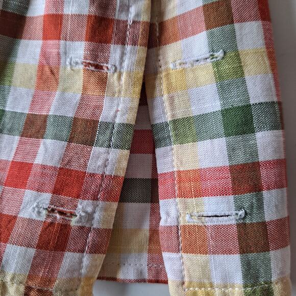 Daniele Alessandrini Bundle of 2 Gingham Plaid Button Up Shirts Womens S & M - Picture 9 of 16